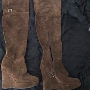 Juicy Couture Thigh High Suede Brown Boots